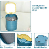 4 Layers Jewellery Box, 360 Degree Rotating Jewelry Box, Jewelry and Earring Organizer Box with Mirror, Accessory Storage Box (Multicolor)